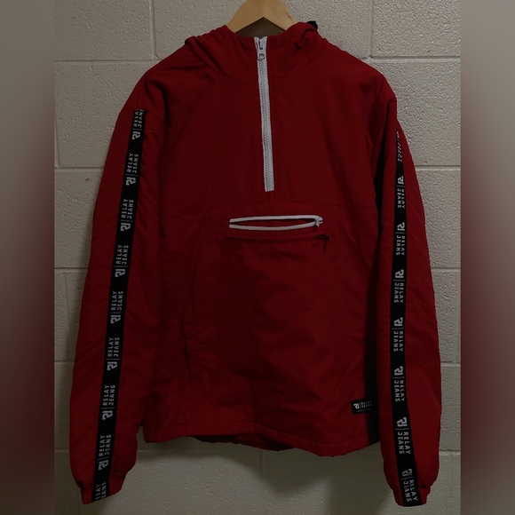 Red Windbreaker Jacket - Picture 2 of 4